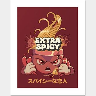 extra spicy ramen Posters and Art